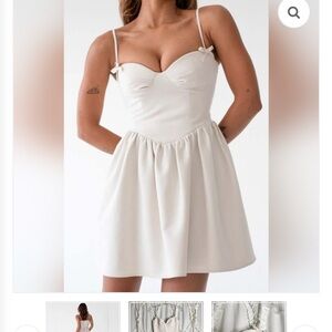 Rumored Cream Mini Dress